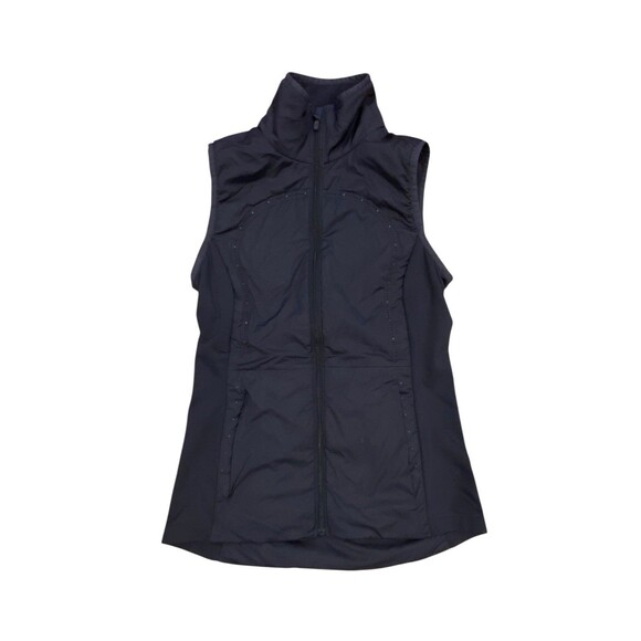 Lululemon Women Run For Cold Vest Size 6 Blue insulated Waterproof Pockets Light - Picture 10 of 15